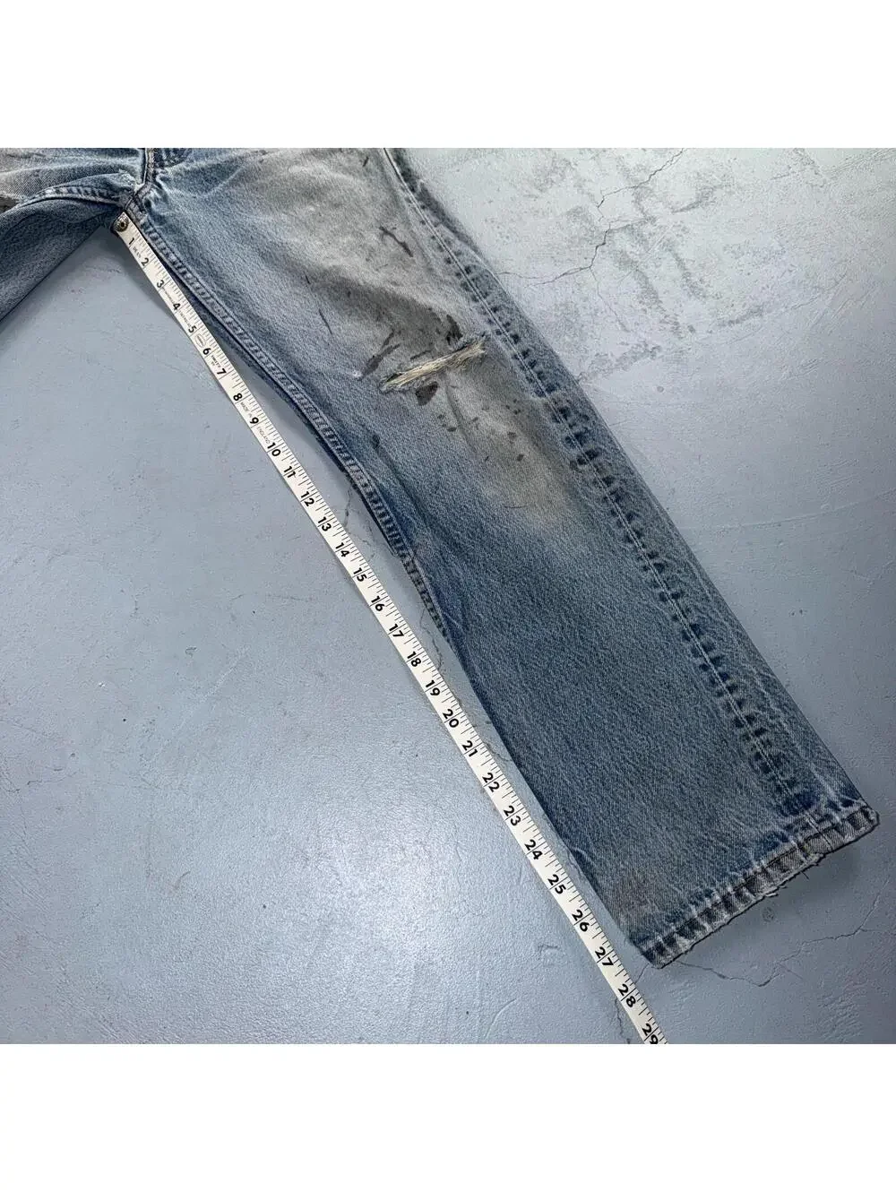Levis 501 Vintage 90s USA XX Straight Leg Jeans Blue Light Wash 29x32 Act 28x28